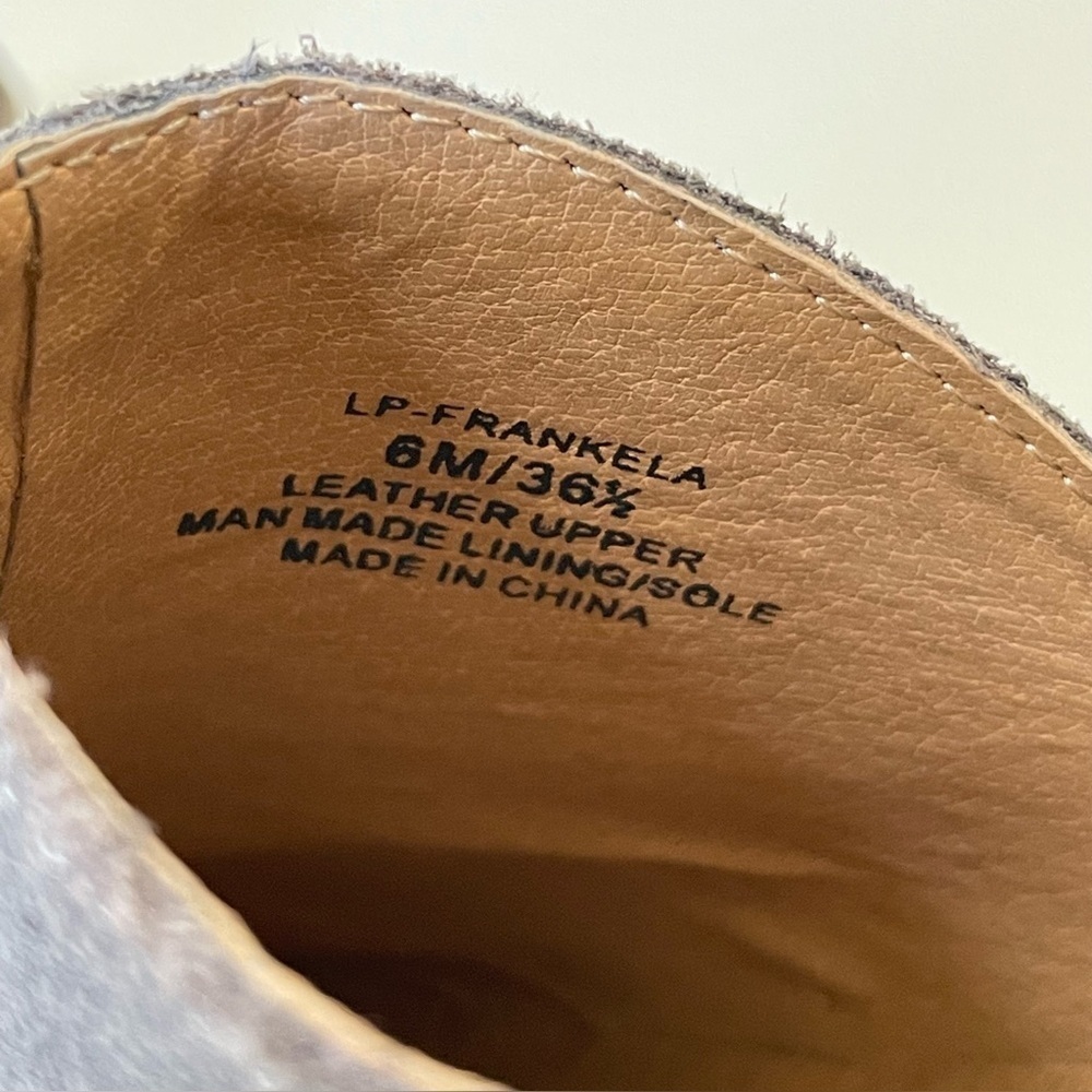 Lucky Brand Frankela Ankle Boot Suede Leather Bootie Greywolf Women’s 6 - Picture 16 of 16